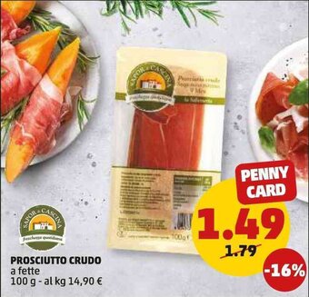 PENNY PROSCIUTTO CRUDO a fette 100 g offerta