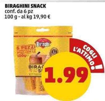 PENNY BIRAGHINI SNACK conf. da 6 pz 100 g offerta