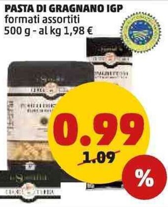 PENNY PASTA DI GRAGNANO IGP formati assortiti 500 g offerta