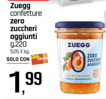 Famila Superstore Zuegg confetture zero zuccheri aggiunti g.220 offerta