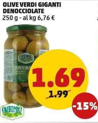 PENNY OLIVE VERDI GIGANTI DENOCCIOLATE 250 g offerta
