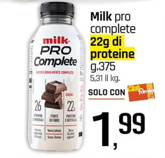 Famila Superstore Milk pro complete 22g di proteine g.375 offerta