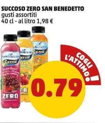 PENNY SUCCOSO ZERO SAN BENEDETTO gusti assortiti 40 cl offerta