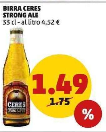 PENNY BIRRA CERES STRONG ALE 33 cl offerta