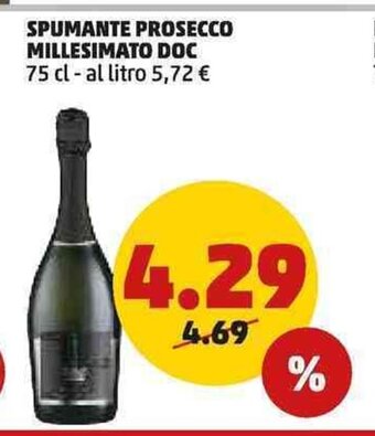 PENNY SPUMANTE PROSECCO MILLESIMATO DOC 75 cl offerta