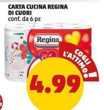 PENNY CARTA CUCINA REGINA DI CUORI conf. da 6 pz offerta