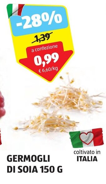 ALDI GERMOGLI DI SOIA 150 G offerta