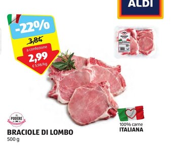 ALDI BRACIOLE DI LOMBO 500 g offerta