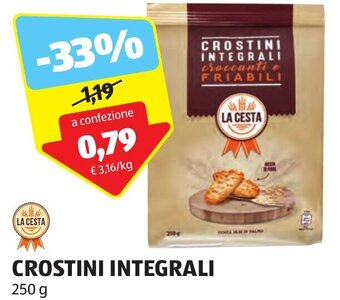 ALDI CROSTINI INTEGRALI 250 g offerta