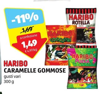 ALDI HARIBO CARAMELLE GOMMOSE 300 g offerta