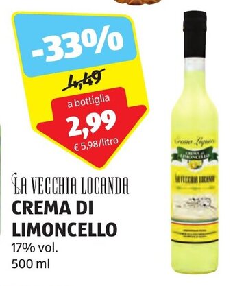 LA VECCHIA LOCANDA CREMA DI LIMONCELLO 500 ml