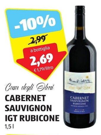 ALDI CABERNET SAUVIGNON IGT RUBICONE 1,5 l offerta