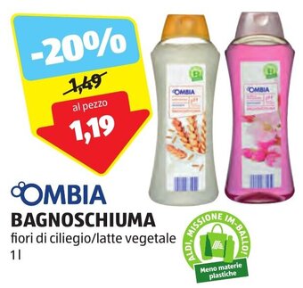 ALDI OMBIA BAGNOSCHIUMA 1 l offerta