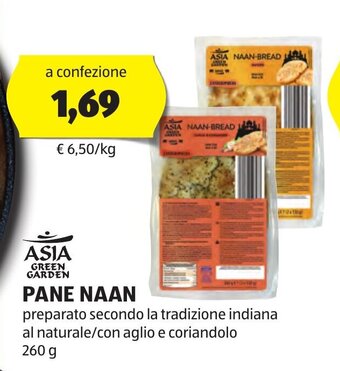 ALDI ASIA GREEN GARDEN PANE NAAN 260 g offerta