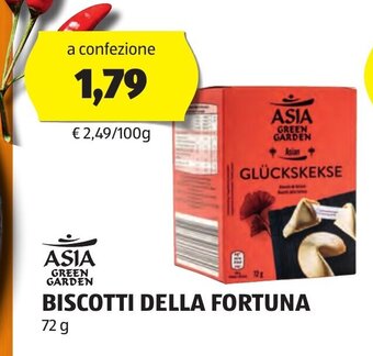 ALDI ASIA GREEN GARDEN BISCOTTI DELLA FORTUNA 72 g offerta