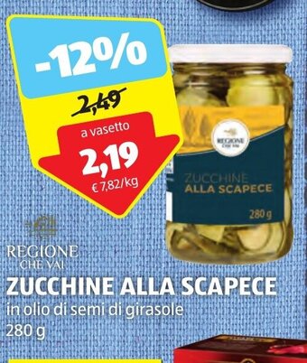 ALDI REGIONE CHE VAL ZUCCHINE ALLA SCAPECE 280 g offerta