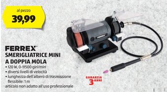 ALDI FERREX SMERIGLIATRICE MINI A DOPPIA MOLA offerta