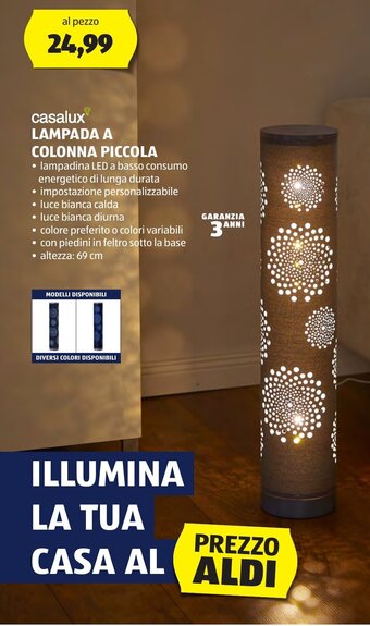 ALDI casalux LAMPADA A COLONNA PICCOLA offerta