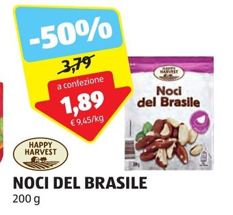 ALDI HAPPY HARVEST NOCI DEL BRASILE 200 g offerta