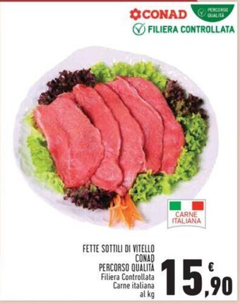 Conad FETTE SOTTILI DI VITELLO CONAD offerta