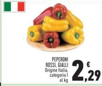 Conad PEPERONI ROSSI, GIALLI offerta