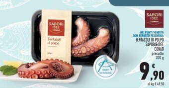 Conad TENTACOLI DI POLPO SAPORI&IDEE CONAD 200 g offerta
