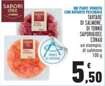Conad TARTARE DI TONNO SAPORI&IDEE CONAD 100 g offerta