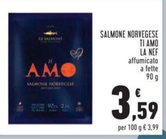 Conad SALMONE NORVEGESE TI AMO LA NEF 90 g offerta