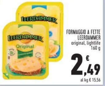 Conad FORMAGGIO A FETTE LEERDAMMER 160 g offerta