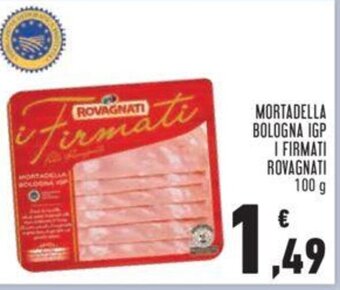 Conad MORTADELLA BOLOGNA IGP I FIRMATI ROVAGNATI 100 g offerta