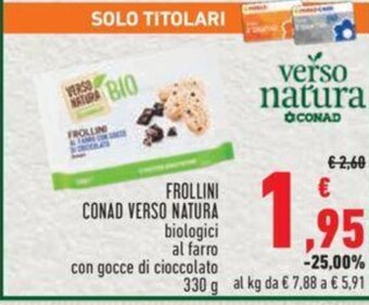 Conad FROLLINI CONAD VERSO NATURA 330 g offerta