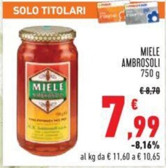 Conad MIELE AMBROSOLI 750 g offerta