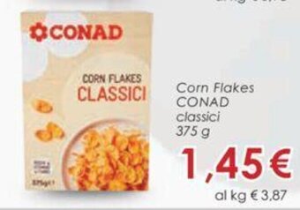 Conad Corn Flakes CONAD classici 375 g offerta