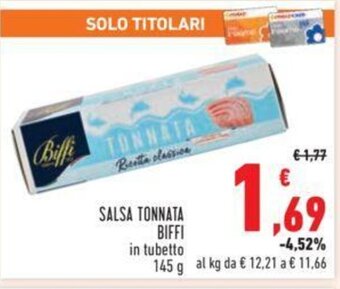 Conad SALSA TONNATA BIFFI 145 g offerta
