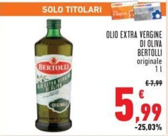 Conad OLIO EXTRA VERGINE DI OLIVA BERTOLLI originale 1 l offerta