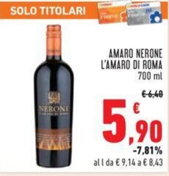 Conad AMARO NERONE L'AMARO DI ROMA 700 ml offerta