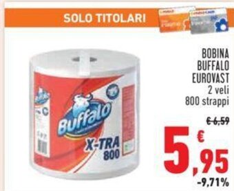 Conad BOBINA BUFFALO EUROVAST 2 veli 800 strappi offerta