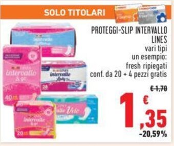 Conad PROTEGGI-SLIP INTERVALLO LINES offerta