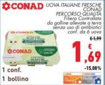 Conad UOVA ITALIANE FRESCHE CONAD PERCORSO QUALITA offerta