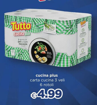 Acqua & Sapone Tutto cucina plus carta cucina 3 veli 6 rotoli offerta