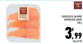 Conad CARPACCIO DI SALMONE SAPORI&IDEE CONAD 100 g offerta