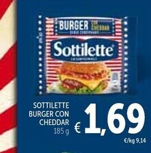 Spazio Conad Sottilette burger con cheddar offerta