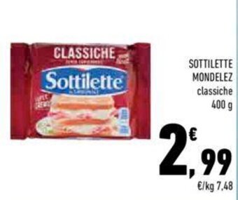 Conad SOTTILETTE MONDELEZ classiche 400 g offerta
