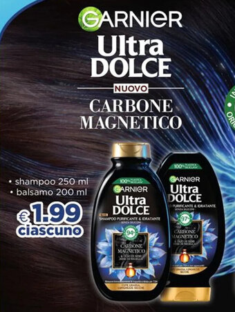 Acqua & Sapone GARNIER Ultra DOLCE • shampoo 250 ml • balsamo 200 ml offerta