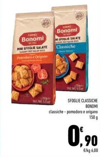 Conad SFOGLIE CLASSICHE BONOMI 150 g offerta