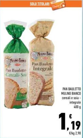 Conad PAN BAULETTO MULINO BIANCO 400 g offerta
