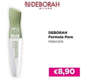 Acqua & Sapone DEBORAH Formula Pura mascara offerta