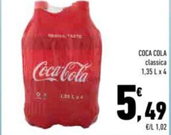 Conad COCA COLA classica 1,35 L x 4 offerta