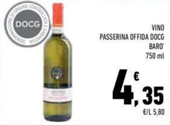 Conad VINO PASSERINA OFFIDA DOCG BARO 750 ml offerta