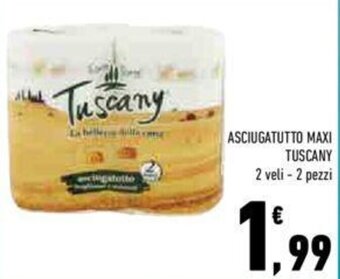 Conad ASCIUGATUTTO MAXI TUSCANY 2 veli - 2 pezzi offerta